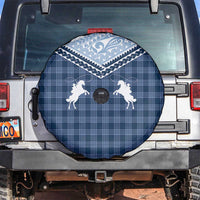 Aloha Hawaii Cowboys Paniolo Spare Tire Cover Navy Blue Palaka - Polynesian Pride