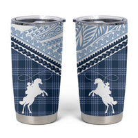 Aloha Hawaii Cowboys Paniolo Tumbler Cup Navy Blue Palaka - Polynesian Pride
