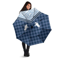 Aloha Hawaii Cowboys Paniolo Umbrella Navy Blue Palaka - Polynesian Pride