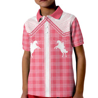Aloha Hawaii Cowboys Paniolo Kid Polo Shirt Rose Palaka - Polynesian Pride