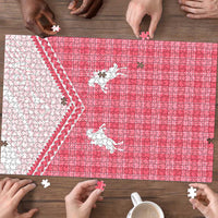 Aloha Hawaii Cowboys Paniolo Puzzle Rose Palaka - Polynesian Pride