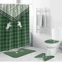 Aloha Hawaii Cowboys Paniolo Bathroom Set Forest Green Palaka - Polynesian Pride