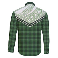 Aloha Hawaii Cowboys Paniolo Family Matching Puletasi and Hawaiian Shirt Forest Green Palaka - Polynesian Pride