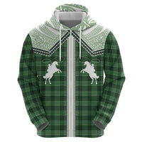 Aloha Hawaii Cowboys Paniolo Hoodie Forest Green Palaka - Polynesian Pride