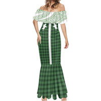 Aloha Hawaii Cowboys Paniolo Mermaid Dress Forest Green Palaka - Polynesian Pride