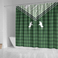 Aloha Hawaii Cowboys Paniolo Shower Curtain Forest Green Palaka - Polynesian Pride