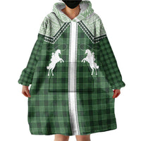 Aloha Hawaii Cowboys Paniolo Wearable Blanket Hoodie Forest Green Palaka - Polynesian Pride