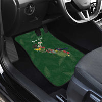 Kia Ora New Zealand Floral Personalized Car Mats Sage Green - Polynesian Pride