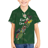 Kia Ora New Zealand Floral Personalized Family Matching Summer Maxi Dress and Hawaiian Shirt Sage Green - Polynesian Pride
