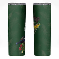 Kia Ora New Zealand Floral Skinny Tumbler Sage Green - Polynesian Pride