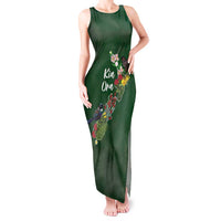 Kia Ora New Zealand Floral Personalized Tank Maxi Dress Sage Green - Polynesian Pride