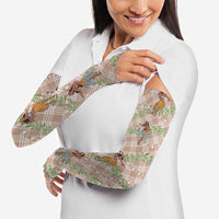 Beige Palaka Hula Girls Seamless Hawaii Aloha Arm Sleeves - Polynesian Pride