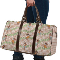 Beige Palaka Hula Girls Seamless Hawaii Aloha Travel Bag - Polynesian Pride