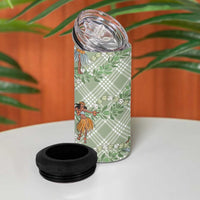 Mint Palaka Hula Girls Seamless Hawaii Aloha 4 in 1 Can Cooler Tumbler - Polynesian Pride