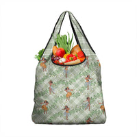 Mint Palaka Hula Girls Seamless Hawaii Aloha Grocery Bag - Polynesian Pride