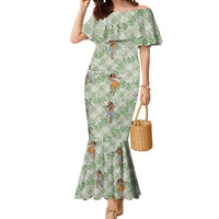 Mint Palaka Hula Girls Seamless Hawaii Aloha Mermaid Dress LT7 Women Mint - Polynesian Pride