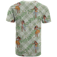 Mint Palaka Hula Girls Seamless Hawaii Aloha T Shirt LT7 - Polynesian Pride