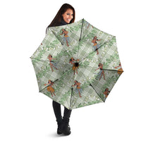 Mint Palaka Hula Girls Seamless Hawaii Aloha Umbrella - Polynesian Pride