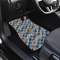 Navy Blue Palaka Hula Girls Seamless Hawaii Aloha Car Mats - Polynesian Pride