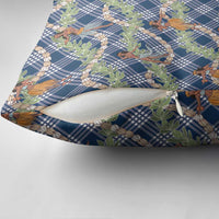 Navy Blue Palaka Hula Girls Seamless Hawaii Aloha Pillow Cover - Polynesian Pride