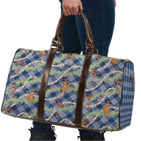 Navy Blue Palaka Hula Girls Seamless Hawaii Aloha Travel Bag - Polynesian Pride