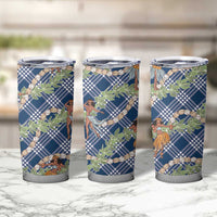Navy Blue Palaka Hula Girls Seamless Hawaii Aloha Tumbler Cup LT7 - Polynesian Pride