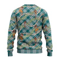 Teal Palaka Hula Girls Seamless Hawaii Aloha Ugly Christmas Sweater - Polynesian Pride