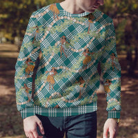 Teal Palaka Hula Girls Seamless Hawaii Aloha Ugly Christmas Sweater - Polynesian Pride