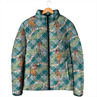 Teal Palaka Hula Girls Seamless Hawaii Aloha Padded Jacket - Polynesian Pride