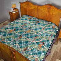 Teal Palaka Hula Girls Seamless Hawaii Aloha Quilt - Polynesian Pride