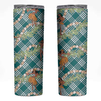 Teal Palaka Hula Girls Seamless Hawaii Aloha Skinny Tumbler - Polynesian Pride