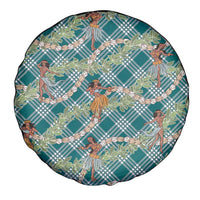 Teal Palaka Hula Girls Seamless Hawaii Aloha Spare Tire Cover LT7 - Polynesian Pride