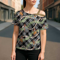 Sable Palaka Hula Girls Seamless Hawaii Aloha Cross Shoulder Shirt LT7 - Polynesian Pride