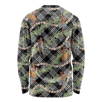 Sable Palaka Hula Girls Seamless Hawaii Aloha Long Sleeve Shirt - Polynesian Pride