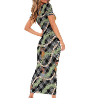 Sable Palaka Hula Girls Seamless Hawaii Aloha Short Sleeve Bodycon Dress LT7 - Polynesian Pride