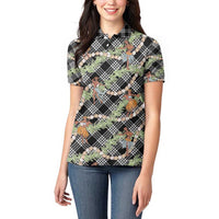 Sable Palaka Hula Girls Seamless Hawaii Aloha Women Polo Shirt - Polynesian Pride