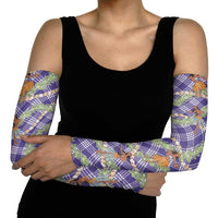 Lavender Palaka Hula Girls Seamless Hawaii Aloha Arm Sleeves LT7 - Polynesian Pride