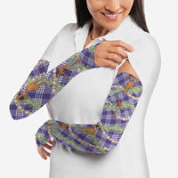 Lavender Palaka Hula Girls Seamless Hawaii Aloha Arm Sleeves LT7 - Polynesian Pride