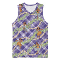 Lavender Palaka Hula Girls Seamless Hawaii Aloha Basketball Jersey - Polynesian Pride