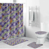 Lavender Palaka Hula Girls Seamless Hawaii Aloha Bathroom Set LT7 Bathroom Set (4 pcs) Lavender - Polynesian Pride