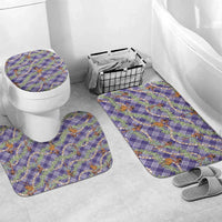 Lavender Palaka Hula Girls Seamless Hawaii Aloha Bathroom Set LT7 Mat Set Only (3 pcs) One Size Lavender - Polynesian Pride