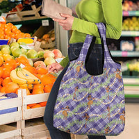 Lavender Palaka Hula Girls Seamless Hawaii Aloha Grocery Bag - Polynesian Pride