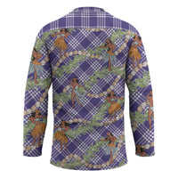 Lavender Palaka Hula Girls Seamless Hawaii Aloha Hockey Jersey - Polynesian Pride