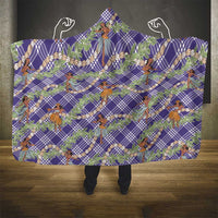 Lavender Palaka Hula Girls Seamless Hawaii Aloha Hooded Blanket - Polynesian Pride