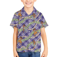 Lavender Palaka Hula Girls Seamless Hawaii Aloha Kid Hawaiian Shirt LT7 Kid Lavender - Polynesian Pride