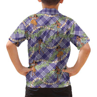 Lavender Palaka Hula Girls Seamless Hawaii Aloha Kid Hawaiian Shirt LT7 - Polynesian Pride