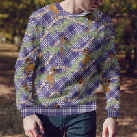 Lavender Palaka Hula Girls Seamless Hawaii Aloha Ugly Christmas Sweater - Polynesian Pride