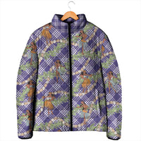Lavender Palaka Hula Girls Seamless Hawaii Aloha Padded Jacket - Polynesian Pride