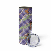 Lavender Palaka Hula Girls Seamless Hawaii Aloha Skinny Tumbler - Polynesian Pride