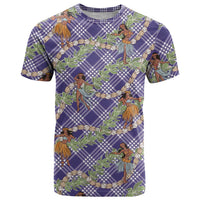 Lavender Palaka Hula Girls Seamless Hawaii Aloha T Shirt - Polynesian Pride